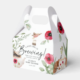 「ベビーは醸造している」動物茶パーティー赤ちゃんシャワー フェイバーボックス