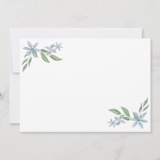 ベビーは醸造だ |かわいい青いティーポット妊娠 案内状 (裏面)