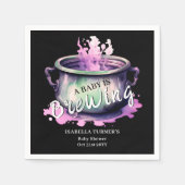 ベビーは醸造だ |ハロウィーンのベビーシャワー スタンダードカクテルナプキン (正面)