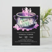 ベビーは醸造だ |ハロウィーンのベビーシャワー 招待状 (スタンド正面)