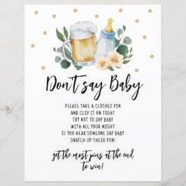 ベビーは醸造の緑はベビーのサインゲームと言わない