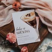 ベビーは醸造エスプレッソマルティーニ赤ちゃんシャワー 招待状