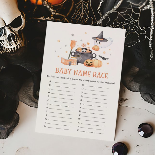 ベビーは醸造オレンジベビー名レースゲーム (Baby is Brewing Baby Shower Baby Name Race Game)