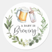 ベビーは醸造クラシック丸ステッカー ラウンドシール (正面)