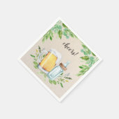 ベビーは醸造グリーンリー応援ビール赤ちゃんシャワー スタンダードカクテルナプキン (角)