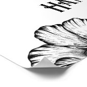 ベビーは醸造ゴシックベビーシャワースカル&花 ポスター (角)