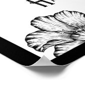 ベビーは醸造ゴシックベビーシャワースカル&花 ポスター (角)