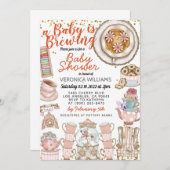 ベビーは醸造シャワー招待状 招待状 (正面/裏面)