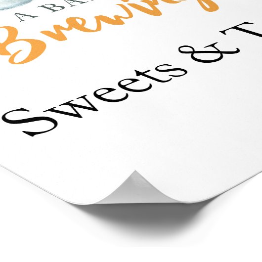 ベビーは醸造スイーツと赤ちゃんシャワーを扱う ポスター (角)