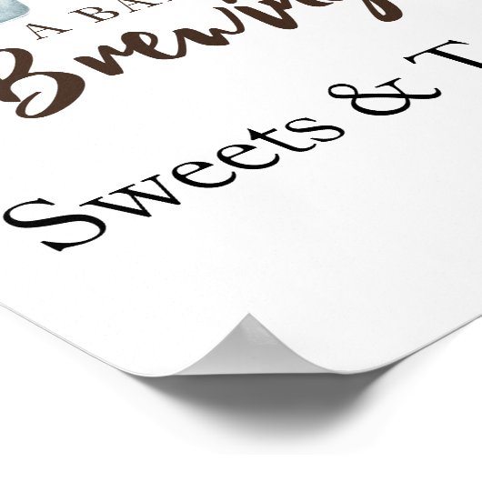 ベビーは醸造スイーツと赤ちゃんシャワーを扱う ポスター (角)