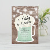 ベビーは醸造ニュートラルベビーシャワー招待状 招待状 (スタンド正面)