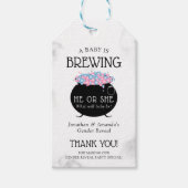 ベビーは醸造ハロウィンジェンダーを明らかにありがとう ギフトタグ (正面)