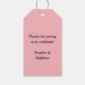 ベビーは醸造ハロウィーンシャワーピンクの女の子 ギフトタグ (裏面)