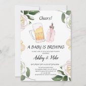 ベビーは醸造ビール&応援コードベビーシャワーI 招待状 (正面)