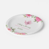 ベビーは醸造フラワーバラ茶ベビーシャワー ペーパープレート (アングル)