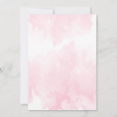 ベビーは醸造フラワーバラ茶ベビーシャワー 招待状 (裏面)