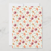 ベビーは醸造フローラティーポット赤ちゃんシャワー 招待状 (裏面)