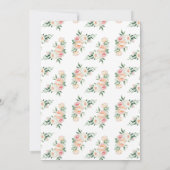 ベビーは醸造フローラベビーガールシャワー 招待状 (裏面)