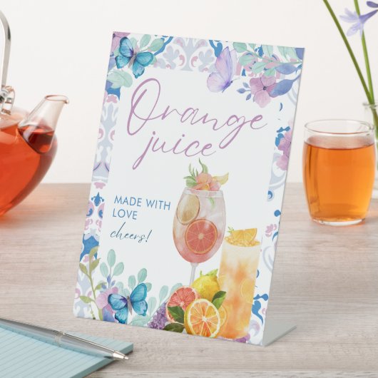 ベビーは醸造フローラベビーシャワーオレンジジュース 台座サイン (インサイチュ)