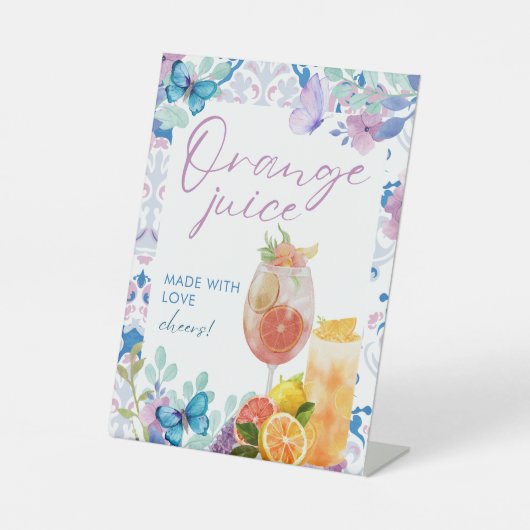 ベビーは醸造フローラベビーシャワーオレンジジュース 台座サイン (正面)