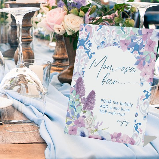 ベビーは醸造フローラベビーシャワーミモサバー 台座サイン