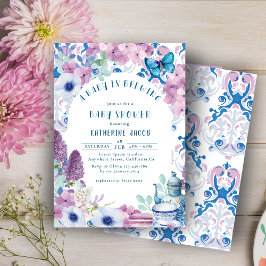 ベビーは醸造フローラ茶パーティー赤ちゃんシャワー 招待状