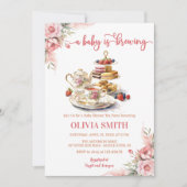 ベビーは醸造フローラ茶パーティー赤ちゃんシャワー 招待状 (正面)