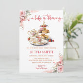 ベビーは醸造フローラ茶パーティー赤ちゃんシャワー 招待状 (スタンド正面)