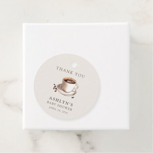 ベビーは醸造ベビーシャワーありがとうギフトラベル フェイバータグ (インサイチュ)