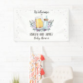 ベビーは醸造ベビーシャワーカップルビールボトル 横断幕 (インサイチュ)