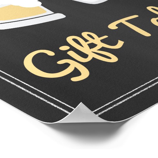 ベビーは醸造ベビーシャワーギフトテーブルサイン ポスター (角)