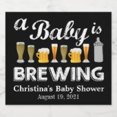 ベビーは醸造ベビーシャワービールボトルラベル ビールラベル (シングルラベル)