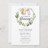 ベビーは醸造ベビーシャワー招待状 招待状 (正面)