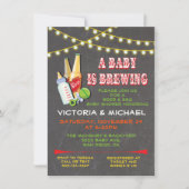 ベビーは醸造ベビーシャワー招待状 招待状 (正面)