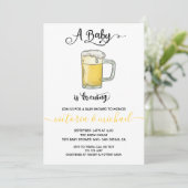 ベビーは醸造ベビーシャワー招待状 招待状 (スタンド正面)