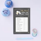 ベビーは醸造ベビーシャワー推定右プライスゲーム チラシ (シングル)