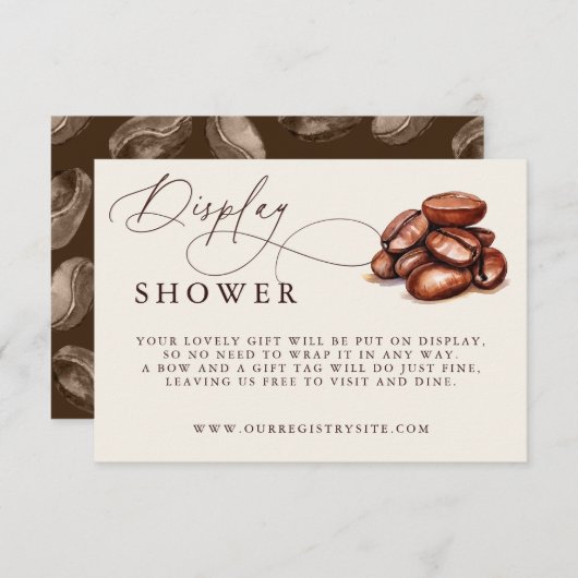 ベビーは醸造ベビーシャワー表示シャワー エンクロージャーカード (正面/裏面)