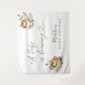 ベビーは醸造ベビーシャワー、コーヒーベビーシャワー タペストリー (正面)