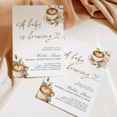 ベビーは醸造ベビーシャワー、コーヒーベビーシャワー 招待状