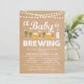 ベビーは醸造ベビーシャワーBBQクラフト招待状 招待状 (スタンド正面)