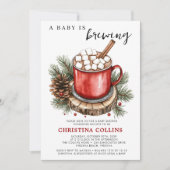 ベビーは醸造ベビーシンプルシャワー招待状 招待状 (正面)