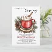 ベビーは醸造ベビーシンプルシャワー招待状 招待状 (スタンド正面)