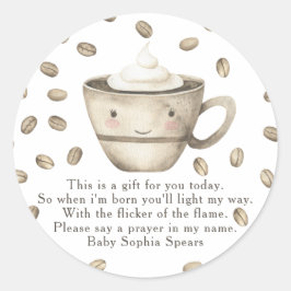 ベビーは醸造ベビー-祈りの言葉キャンドルラベル ラウンドシール