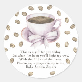 ベビーは醸造ベビー-祈りの言葉キャンドルラベル ラウンドシール