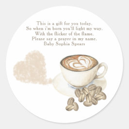 ベビーは醸造ベビー-祈りの言葉キャンドルラベル ラウンドシール