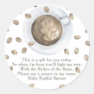ベビーは醸造ベビー-祈りの言葉キャンドルラベル ラウンドシール
