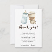 ベビーは醸造ボトルコーヒーありがとう サンキューカード (正面)