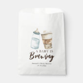 ベビーは醸造ボトルコーヒーベビーシャワー フェイバーバッグ (正面)