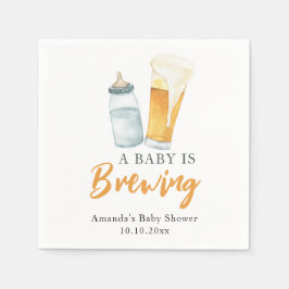 ベビーは醸造ボトルビール赤ちゃんシャワー スタンダードカクテルナプキン