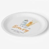 ベビーは醸造ボトルビール赤ちゃんシャワー ペーパープレート (アングル)